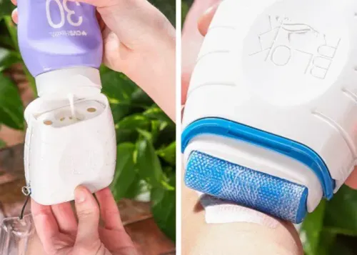 roll on lotion application